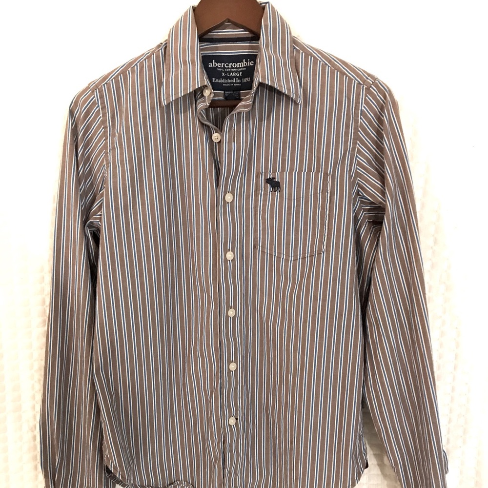 Abercrombie Men’s Striped Button Down Shirt